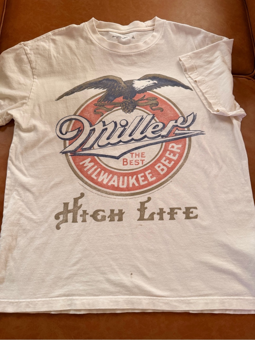 Abercrombie Men’s Miller High Life Graphic Tee - Classic Milwaukee Beer Logo